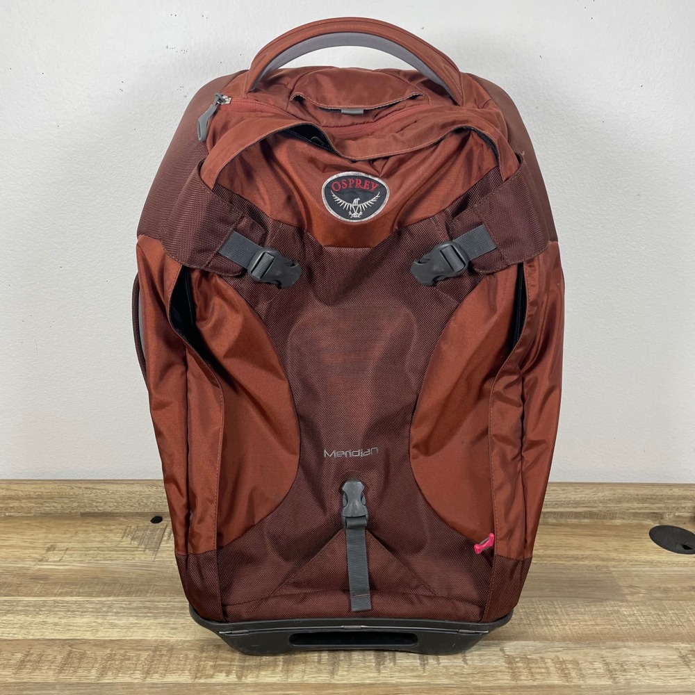 Osprey Meridian Rolling Convertible Travel Bag Carry On Backpack 60L 24" *READ*